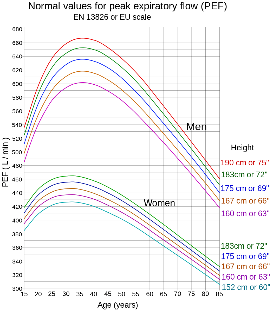 Normal Peak Expiratory Flow Values SimpleMed